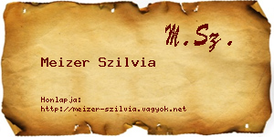 Meizer Szilvia névjegykártya